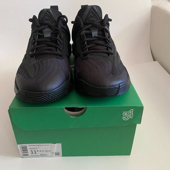 NWB Nike Giannis Immortality 3 All Black Athletic Shoes Men\'s Sz 11.5 DZ7533-001 main image 7